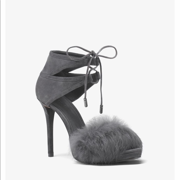 remi fur and suede sandal